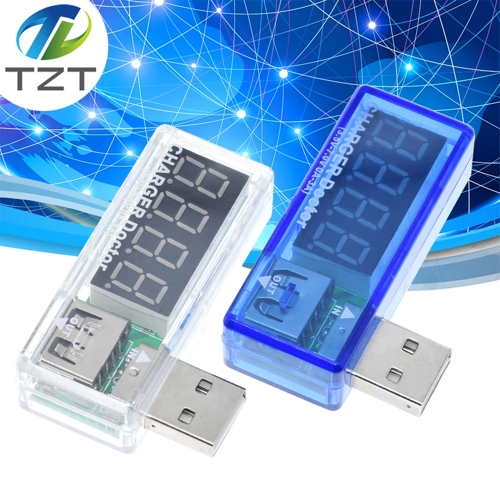 Цифровой USB тестер напряжения измеритель и силы тока для мобильного телефона с