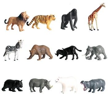 

12Pcs Simulation Wild Animal Model Mini Animal Doll Simulation Model Set