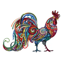 Novo galo colorido quebra cabeça de madeira 3d diy a3 a4 a5 pop bloco alienígena animal jogo de quebra cabeça 100 200 300 grama para crianças caixa de presente da criança