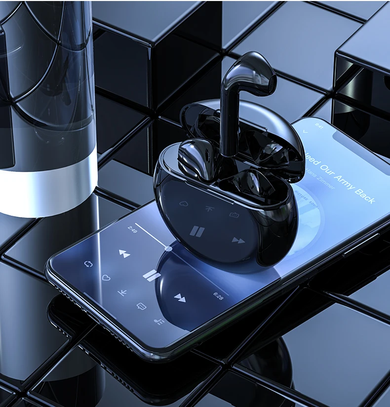 TWS, A3, Bluetooth, беспроводные наушники, Hi-Fi, наушники с зарядным устройством, срок службы, водонепроницаемые, Audifonos Para Celular, для iPhone, Xiaomi - Цвет: Черный