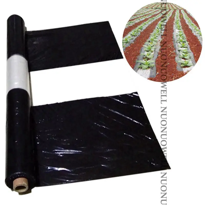 Wholesale 400m²/Roll Black And White Mulching Film Agriculture Plastic Film Plants Covers Grow Film Pest Weed Control Keep Warm