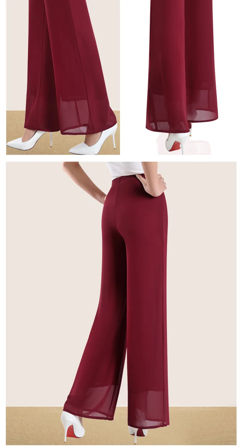 ZOGAA Women Fashion Wide Leg Pant 4XL Plus Size Lightweight Loose Flat Trousers Causal Streetwear Lady Slim Wide Leg Pants