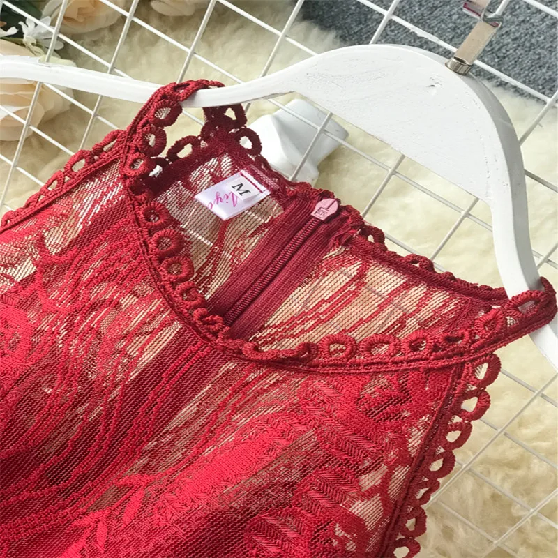 2020 Sexy Halter Neck Lace Patchwork Maxi Long Dress Elegant Summer Party Women Tank Sundress Sexy Split Casual Evening Vestidos