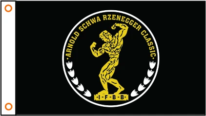 Винтажный флаг на заказ Арнольд Шварценеггер бейсбол Классический бодибилдинг