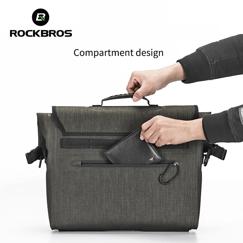 ROCKBROS спортивная сумка для велоспорта, водонепроницаемая, светоотражающая, вместительная, Спортивная, многофункциональная, 10л, мужской, для путешествий, деловой рюкзак