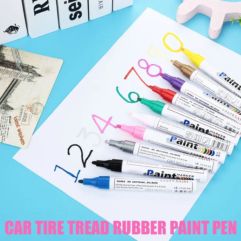 

Rubber Pen Car Tyre Pen Car Tyre Tread Tire Pen Car Tyre Tire Universal Paint Waterproof