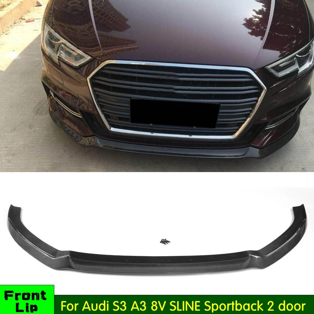 Автомобильный передний бампер из углеродного волокна для Audi S3 A3 8V SLINE Sportback 2door