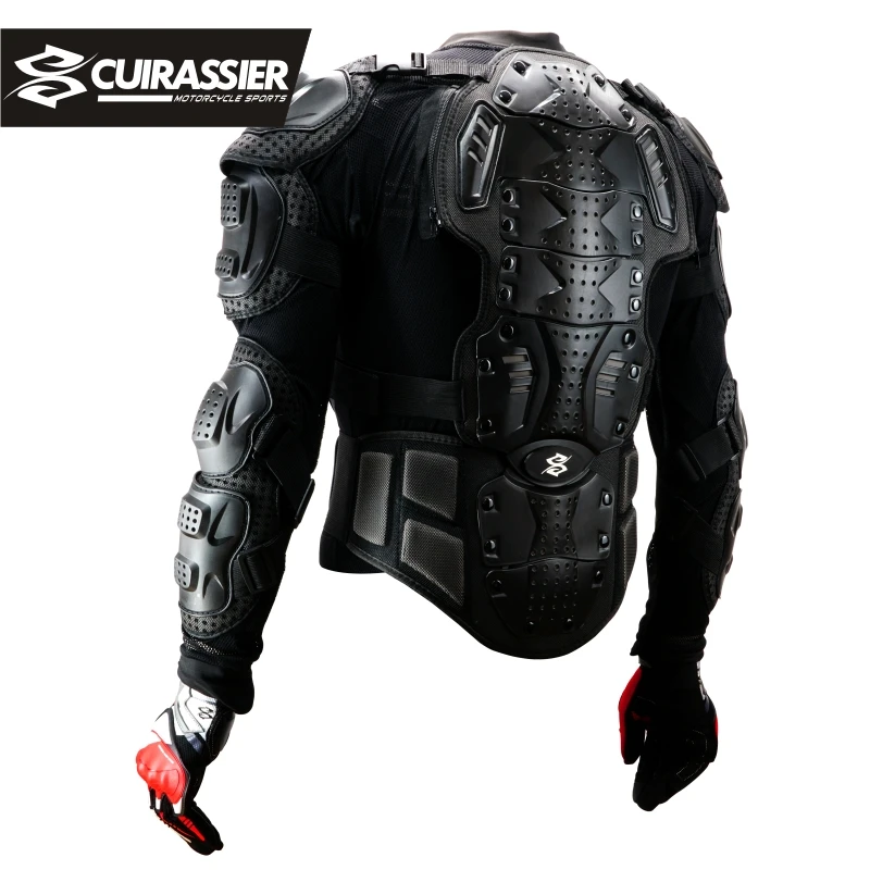 CUIRASSIER AR01 Motorcycle Armor Protector Body Support Bandage MX Guard Brace Protective Gears Chest Ski Reflective Protection