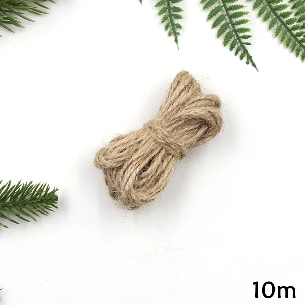 10m Rope 12 шт. DIY Белое и красное дерево/Сердце/Деревянные Подвески-украшения в виде звезд для рождественской вечеринки украшения для рождественской елки детские подарки украшения - Цвет: 10m Rope