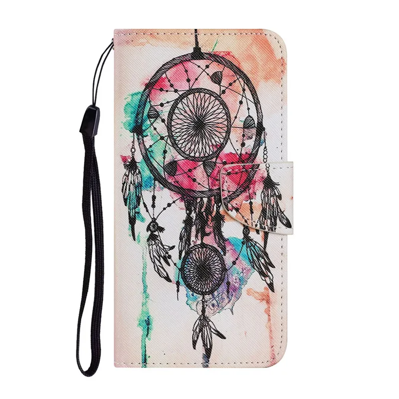 Elegant Painted Leather Wallet Flip Case - Premium Book-Style Cover