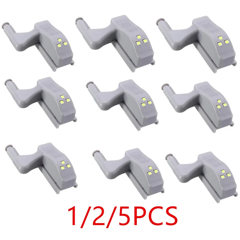 

1/2/5pcs LED Inner Hinge Lamp Under Cabinet Lights Universal Wardrobe Cupboard Sensor Lights For Bedroom Kitchen Night Lamp 40#