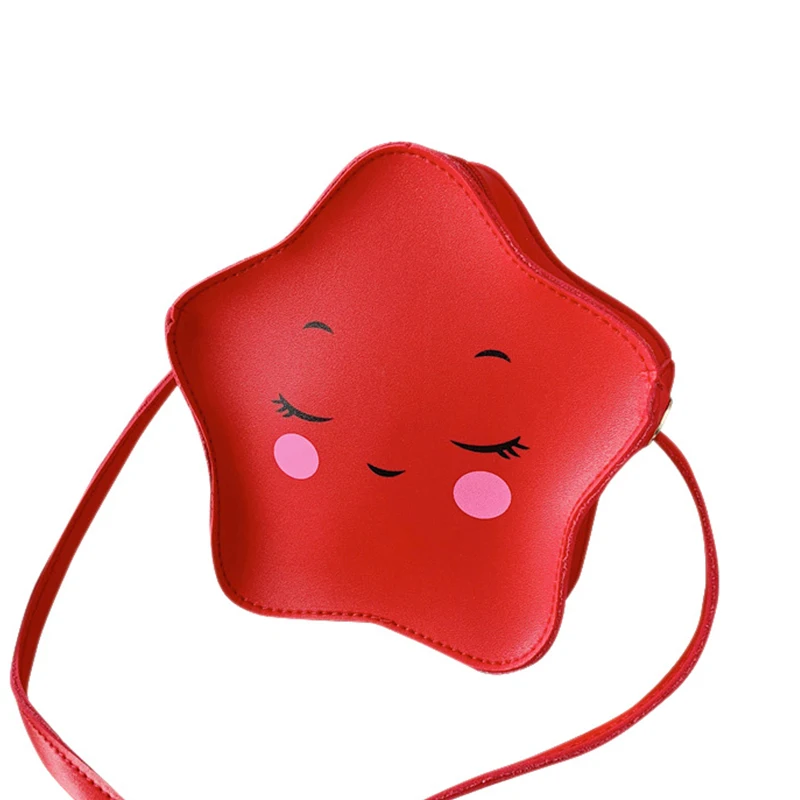 Детская милая сумка через плечо с пятиконечной звездой; модная детская сумка через плечо для девочек - Цвет: R