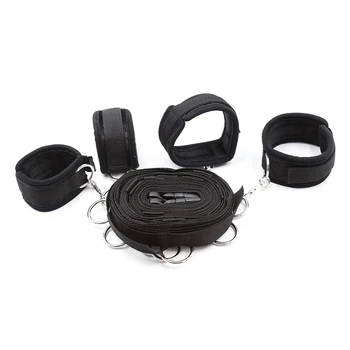 Bed BDSM Bondage Restraints Handcuffs Open Legs Sex Bondage Set Couples Fetish Sex Flirt Binding Limbs Slave Training Sex Toys 6