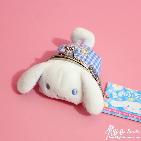 Sanrio, Hello Kitty My Melody Cinnamoroll Марка pom-Pom Purin мультфильм плюшевые сумки для монет милый кошелек Kawaii ключ сумка для девочек Подарки - Цвет: Хаки