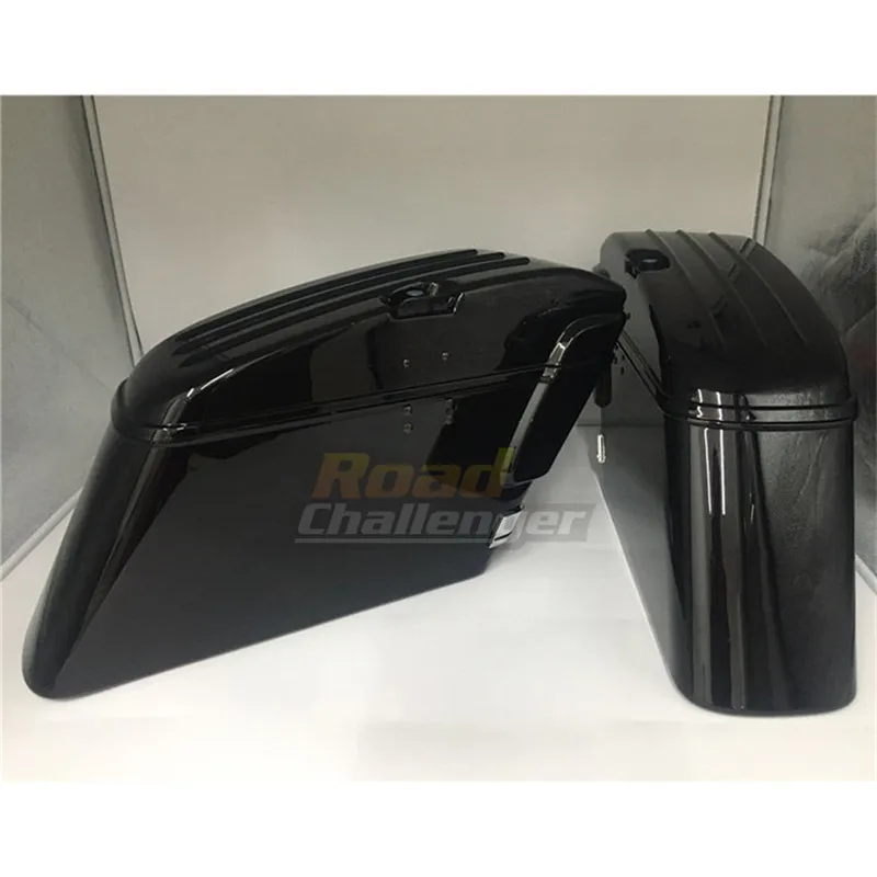 Мотоциклетная коробка для багажа чехол 1 пара ABS черный Жесткий сумки для Harley Touring модифицированный