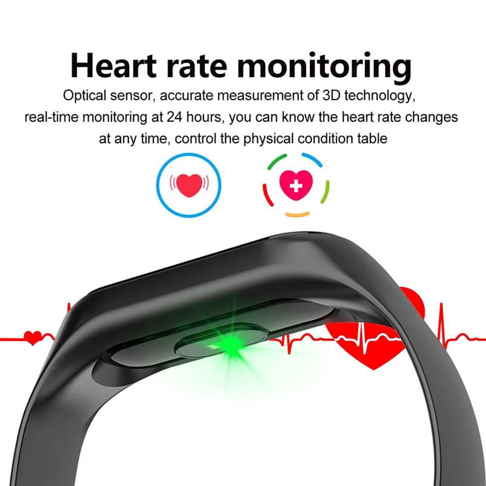 Спортивный шагомер M3Plus смарт-браслет часы Bluetooth монитор сердечного ритма фитнес умный Браслет шаговый шаг для IOS Android