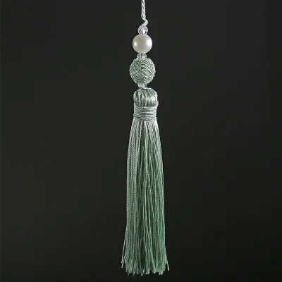 2PCS Fashion Tassel Pendant For Home Textile Door Knob Table Runner Sofa Cover Bag Accessories Supplies - Цвет: Green