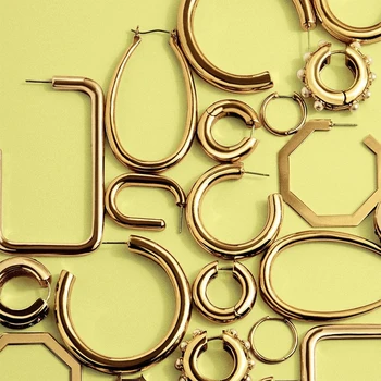 

Minimalist Style Gold Circle Huggie Earrings for Women Simple Big Geometric Round Hoop Earrings Fashion Jewelry Brincos 2020