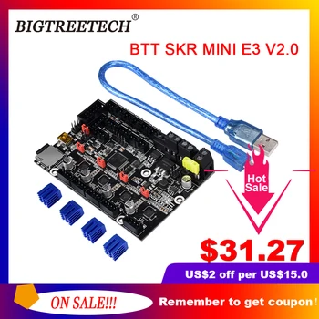 

BIGTREETECH BTT SKR MINI E3 V2 32Bit Motherboard Integrated TMC2209UART Upgrade For Creality Ender 3/5 Pro 3D Printer Parts