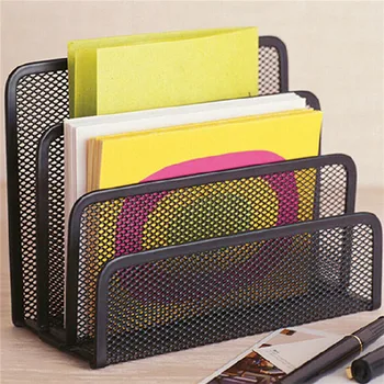 

storage Office Desk Organizer with 6 Compartments Drawer Mesh Collection Black bookends storage #4m13