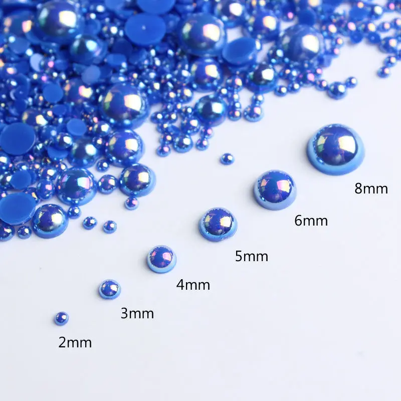 PLIGREAT 8 Paquet De Perles à Bulles En Verre Perles Irisées Rondes