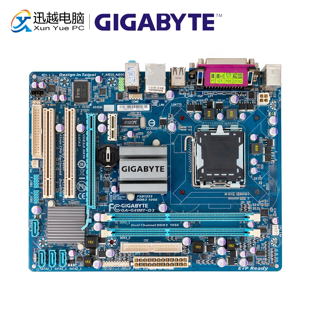 Gigabyte GA G41MT D3 настольная материнская плата G41 розетка LGA 775 для Core 2 DDR3 8G SATA2 Micro ATX