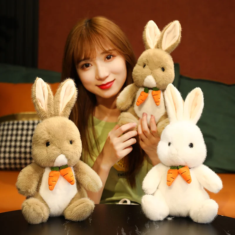 Imitated Rabbit Fur Conejo 30cm Cartoon Radish Rabbit Plush Animal