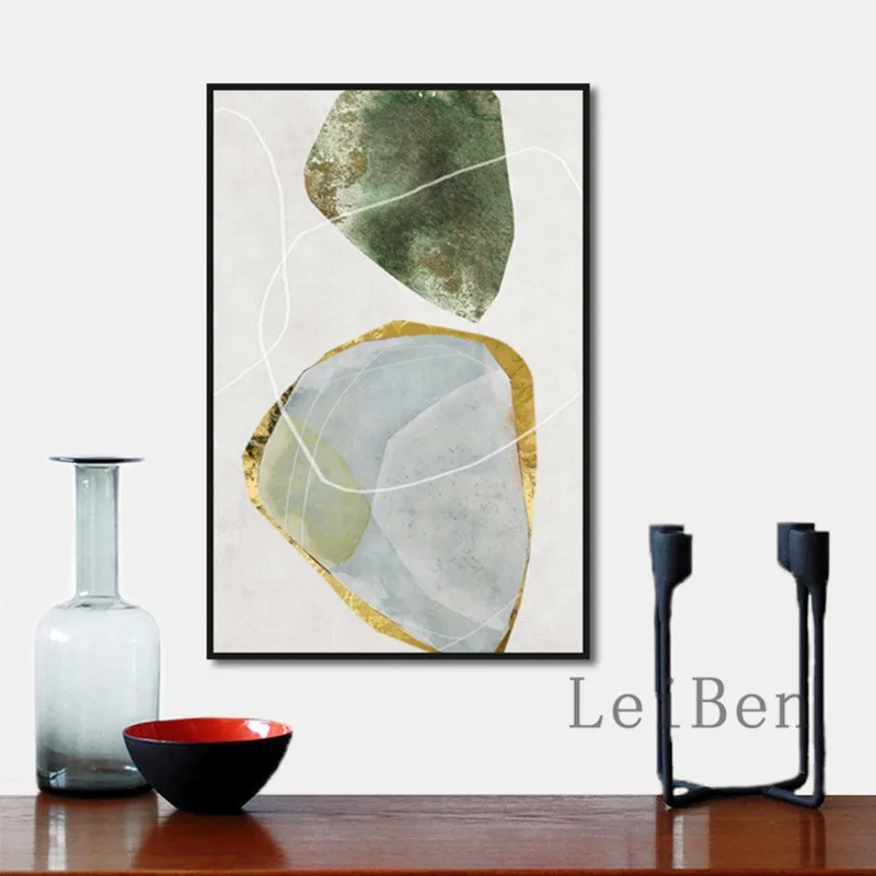 Gradient Transparent Marble Poster Wall Art Canvas Painting Print Picture Home Decoration Customized | Дом и сад
