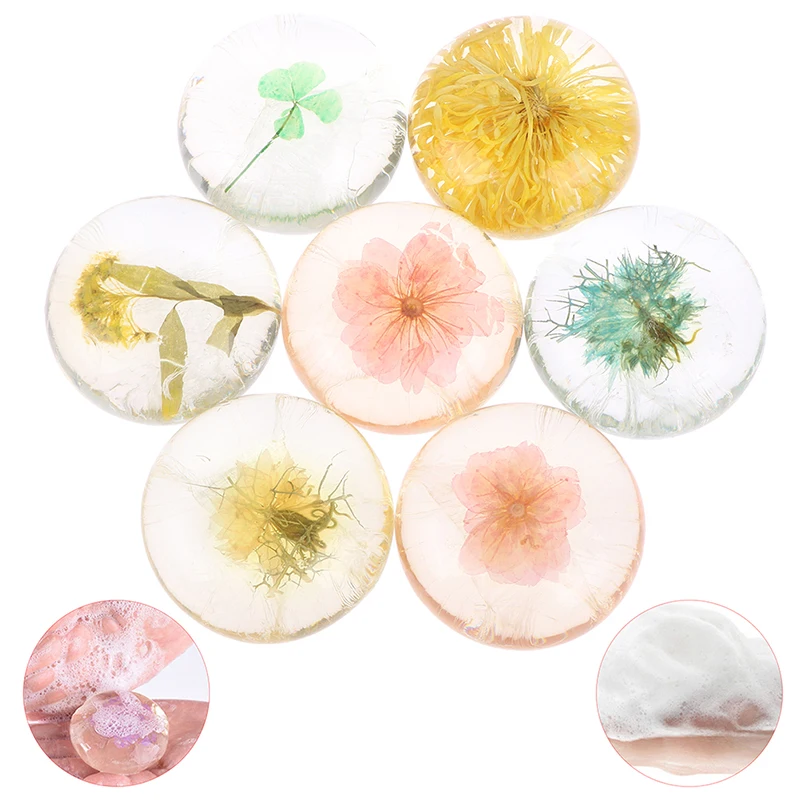 80g Aminozuur Bloem Transparante Zeep Bloem Zeep Creatieve Reiniging Zeep Verwijderen Acne Aminozuur Handgemaakte Zeep