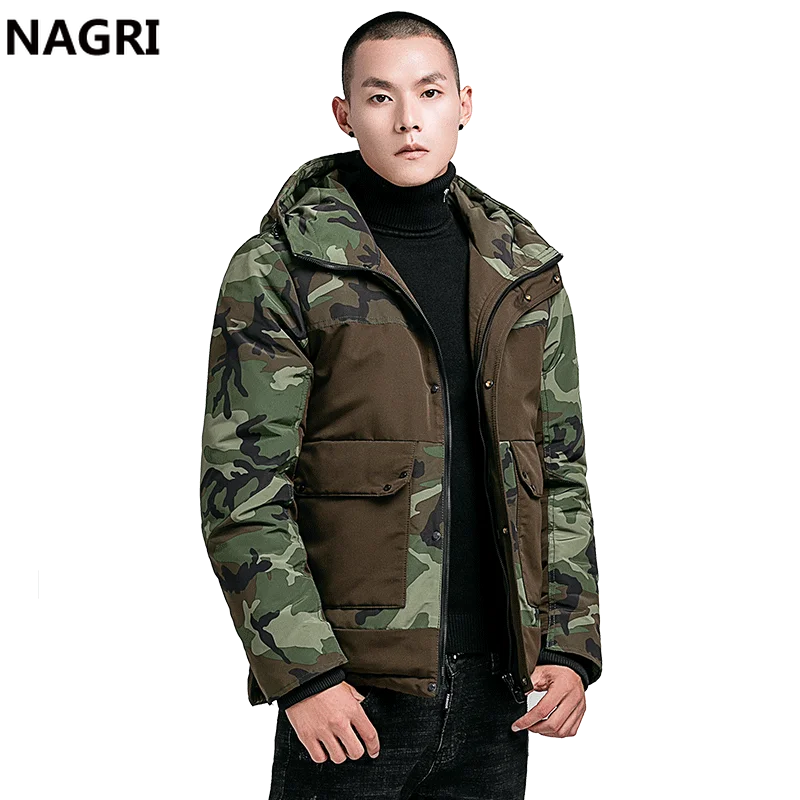 

Winter Camouflage Coat Jacket Men Thick Warm Military Army Parka Vintage Anorak Hooded Pocket Tactical Vintage Overcoat Jacket