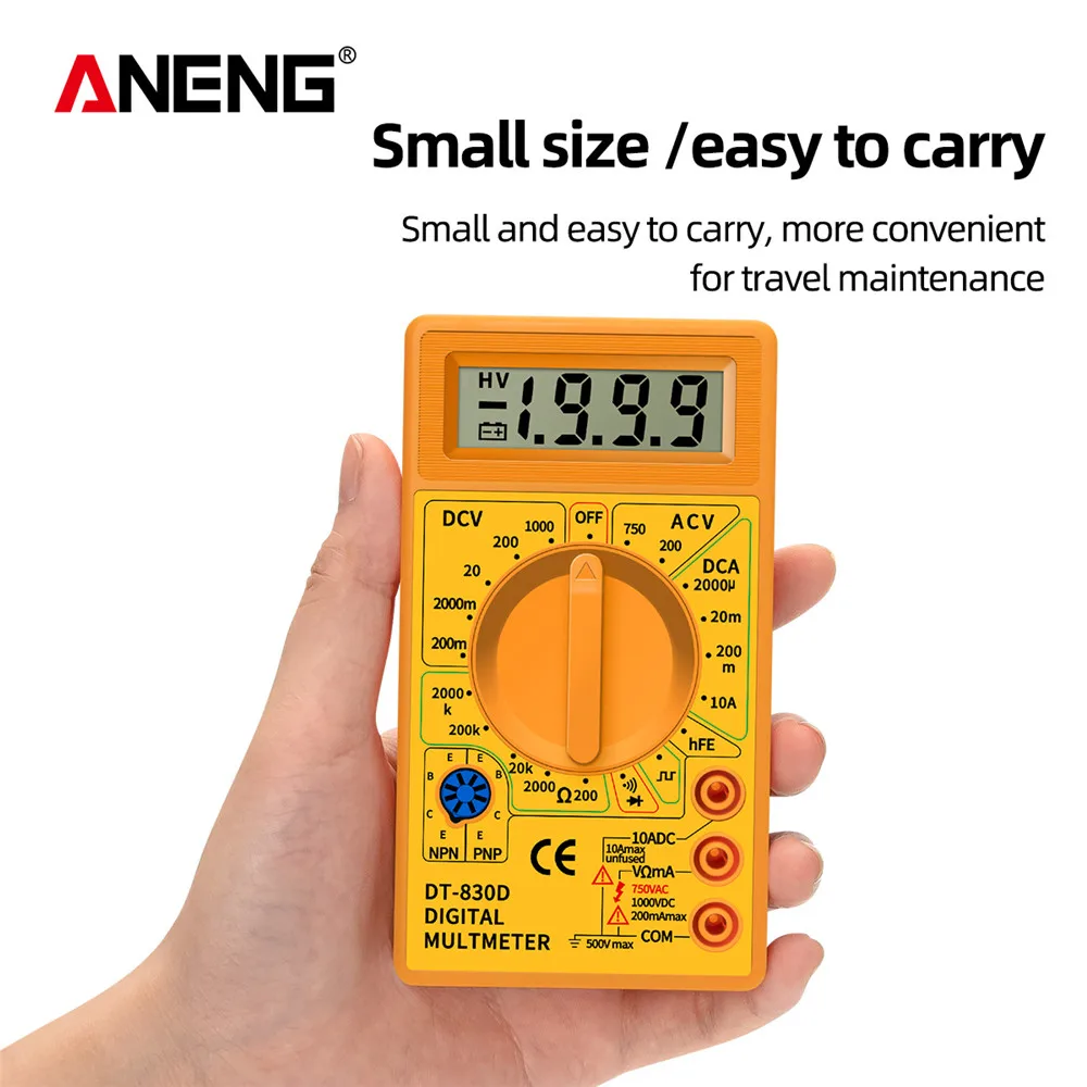 ANENG DT830D тестер мультиметр цифровой мини осциллограф автомат мультиметры