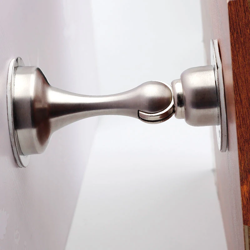 Stainless Steel Silver Door Stopper Bathroom Door Stops Holder