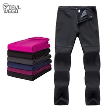 TRVLWEGO женские уличные брюки для отдыха и путешествий толстые теплые мягкие в виде ракушки новые походные лыжные брюки больших размеров S-XXXL женщин и мужчин