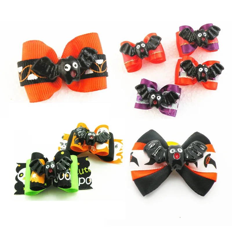 100PC-Lot-Halloween-Dog-Accessories-Bat-Design-Cat-Dog-Hair-Bows-Dog-Grooming-Bows-Holiday-Pet
