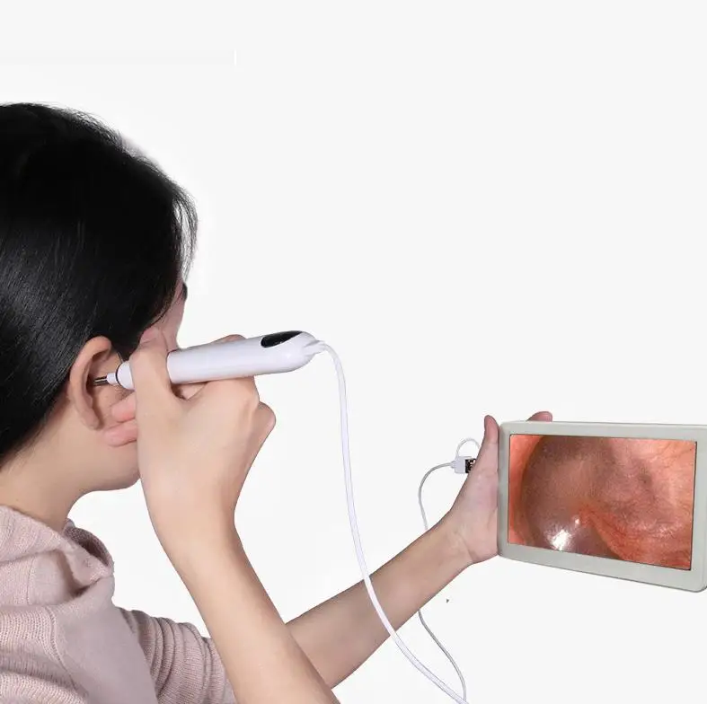 Otoscope 7.0Inches Screen HD Visual Ear Cleaner Endoscope Earpick Nose Camera Digital Ophthalmoscop