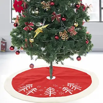 

Good flannle Christmas Snowflake Print Tree Skirt Carpet Apron Floor Mat Cushion Party home Christmas party festival Decor
