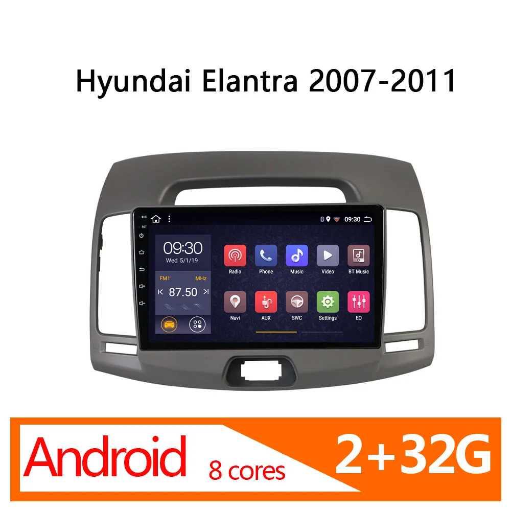 android 2G+32G 8 core car system for Hyundai Elantra 2007-2011 autoradio multimedia radio coche automagnitol auto player stereo |