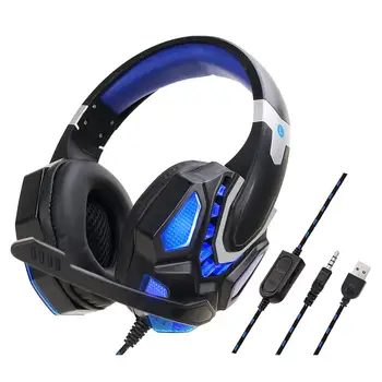 

Soyto G10 Over-Ear Stereo Audio Mic Gaming Headphones Wired Headset for PC/PS4 Headset + Extension Cable