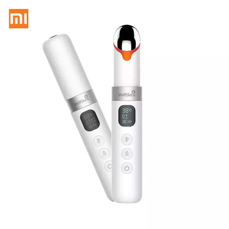 Xiaomi WellSkins теплый цветной светильник, массаж, красивый прибор для улучшения кожи вокруг глаз, Уход за глазами с подогревом, Вибрационный массажер с 3 передачами, для защиты от старения
