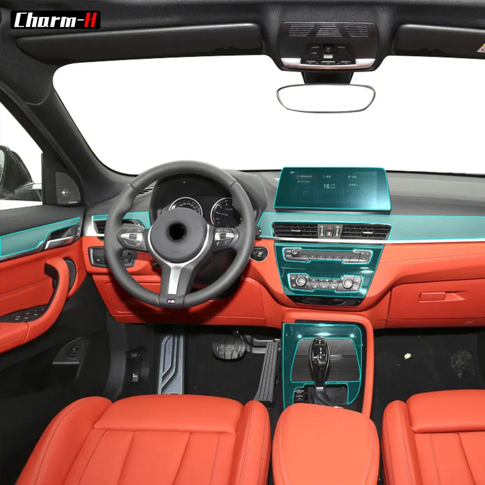 Car Interior Protection Film for BMW X2 F39 2018-Present Transparent Dashboard Gear Shift Panel Cover Trim Stickers Accessories