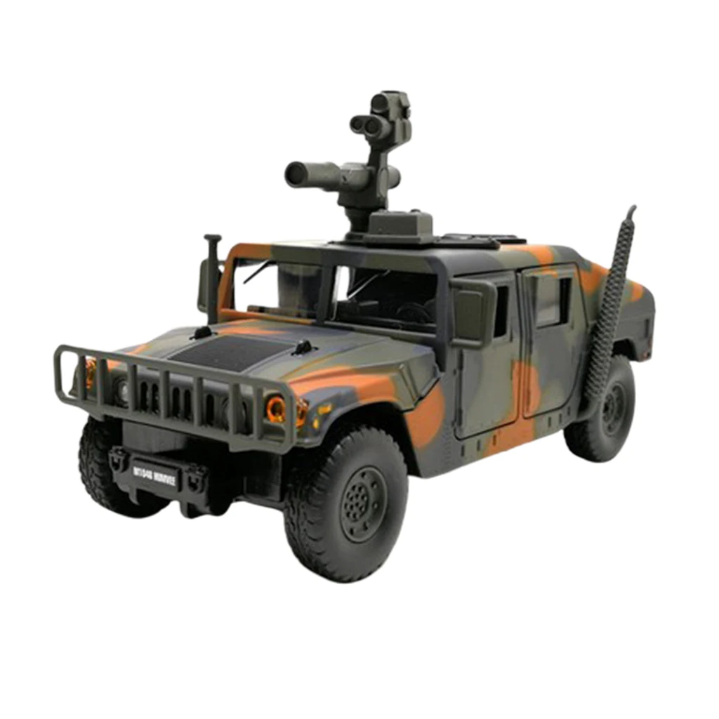 1:32 Scale Military Truck Toy Alloy Diecast Car Model Pull Back with Sound Light Collectional Home Desk Decoration
