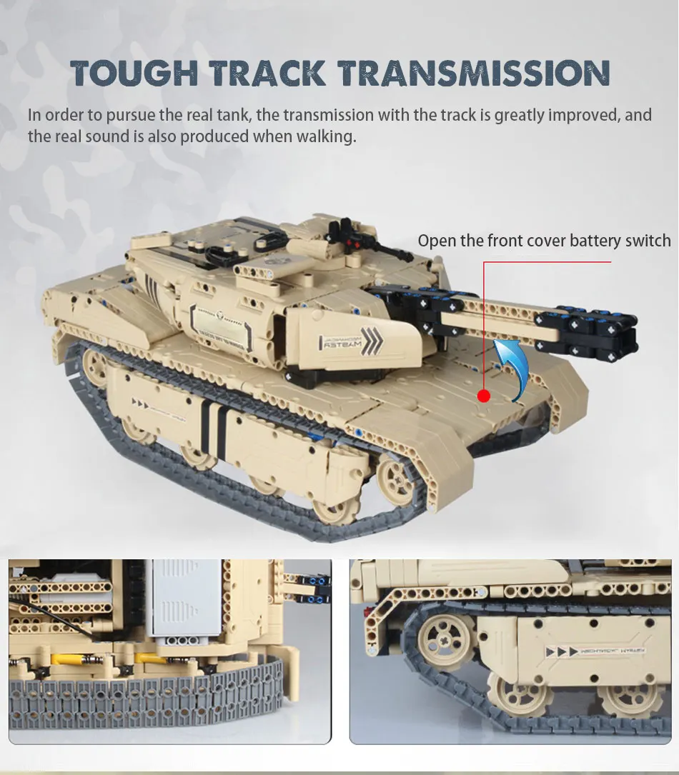 1276 шт. Technic RC серии 2,4G RC M1A2 Танк модель строительные блоки Совместимые военные танки из конструктора дистанционного управления игрушки для мальчиков