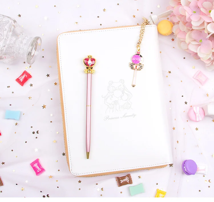 

Anime Sailor Moon Cartoon Student School Pencil Pen Book Case Cover Notebook Handbook Cosplay Props Gift