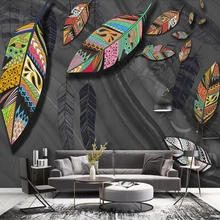 Пользовательские Настенные обои 3D современный перо Гостиная Спальня украшение стены живопись