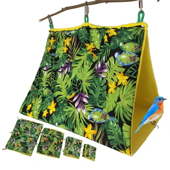 

New Birds Nest Pet Hanging Cages Tent Parrots Nest Perches Stand for Small Birds Hammock Parakeet