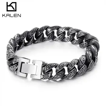 

13mm Stainless Steel 316L Handmade Casting Curb Cuban Bracelet Men Kids Birthday Gift Jewelry