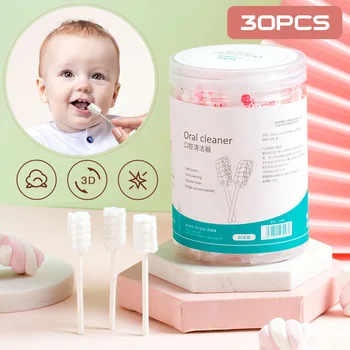 

Oral Cleaning Cotton Swabs 5-ply, 30ct./pack Oral Cleaning Tongue Coating Cleaning Swabs for Babies 0-3