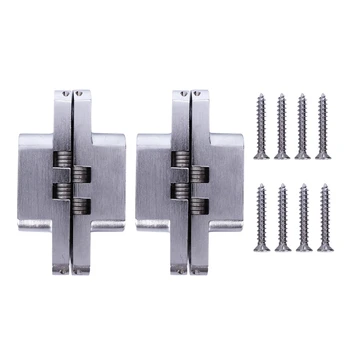 

Practical Hinge Cross Door Hinge Stainless Steel Open 180 degree Door Invisible Hinge Fit for foldable mobile doors, buffet