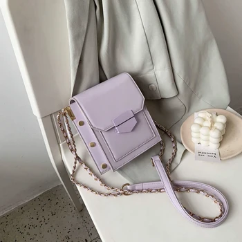 

Chain Pu Leather Crossbody Bags For Women 2020 Small Shoulder Messenger Bag Fashion Special Lock Design Female Travel Handbags