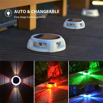 

Technology of Factory Direct Sales of Outdoor Waterproof Solar Lamp 4LED Circular RGB Inline Garden Lawn Ground